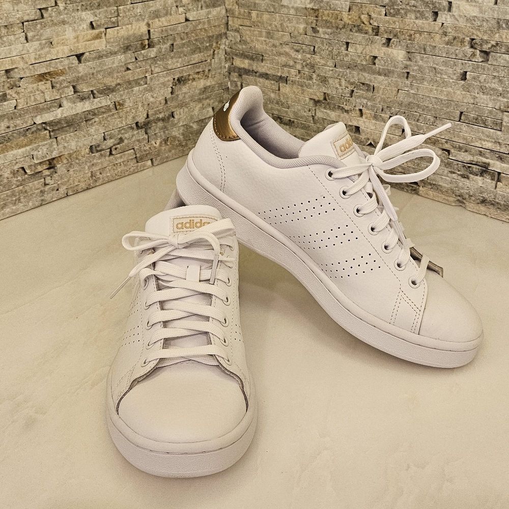 ADIDAS Advantage Shoes Sneakers Cloud White / Copper Metallic - US W8